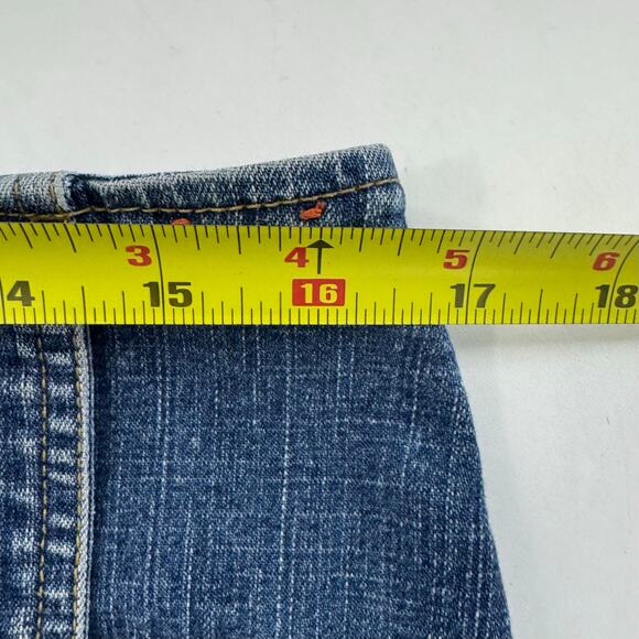 Vintage Y2K 2000s Faded Glory Stretch Back Slit Denim Maxi Skirt Pocket Size 10 - Picture 8 of 9